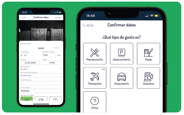 Notas de gasto - Wospee
