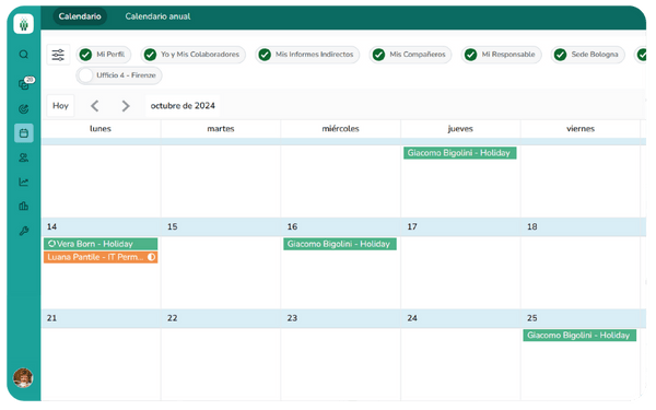 Gestión de tiempo y ausencias - Wospee